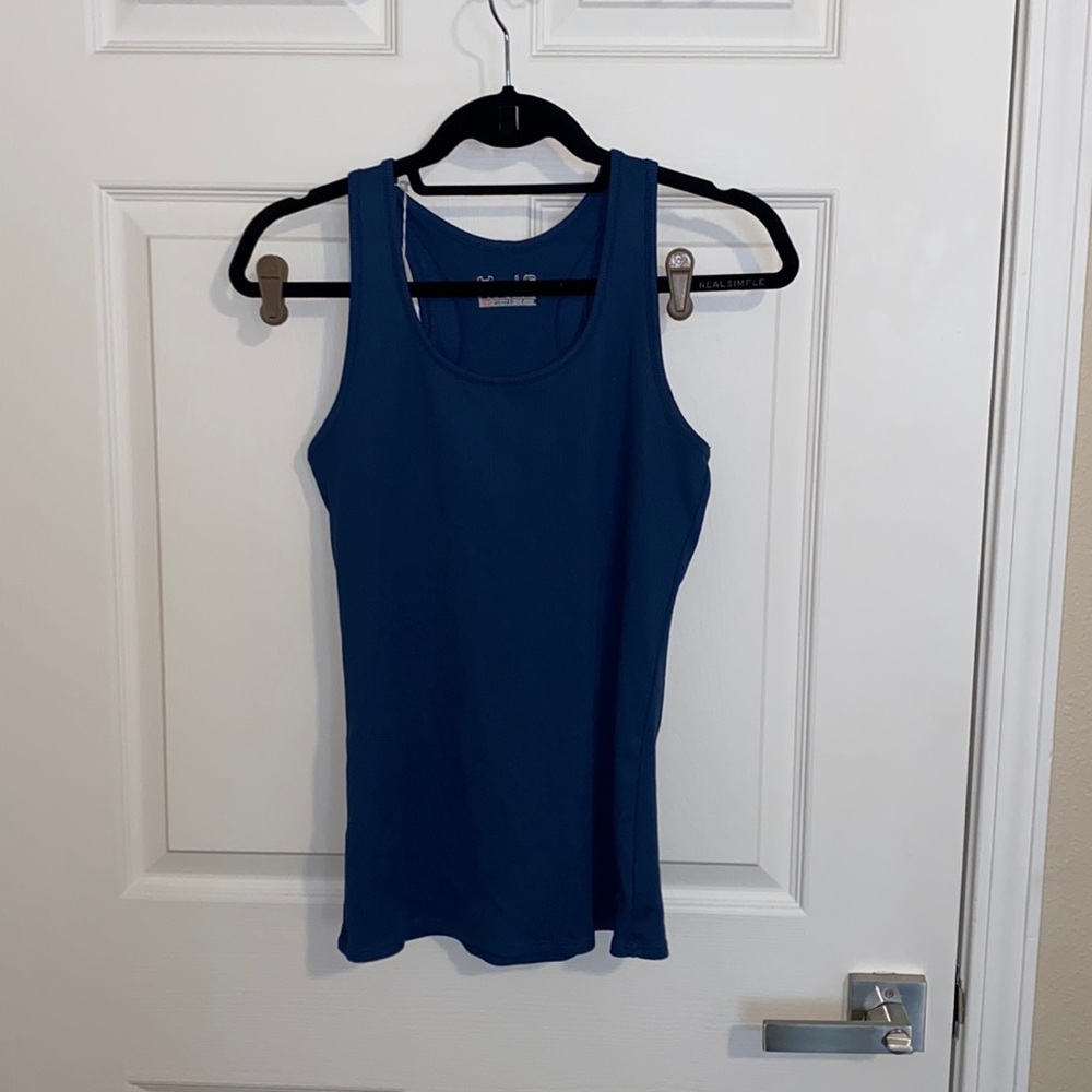 Under armour dark blue heat gear tank top